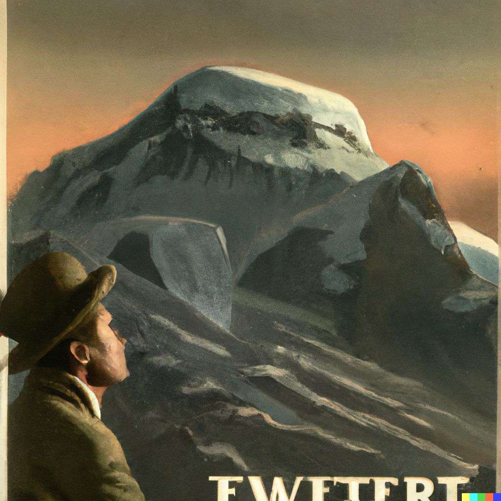 someone gazing at Mount Everest, front cover of Time magazine, 1920